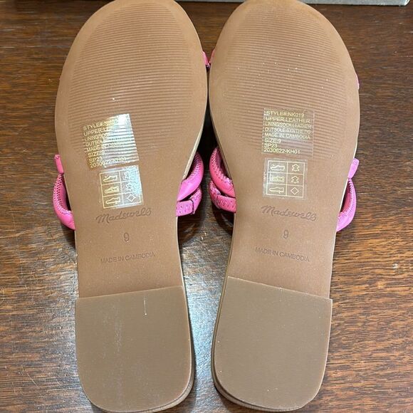 Madewell sandals Cloud Lift bombe slides leather pink 9 NWT - Picture 7 of 9